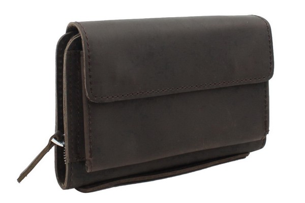 8.5” Cowhide Leather Large Clutch Bag LH02