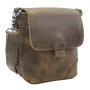 7” Cowhide Leather Cross-Body Waist Bag LH04