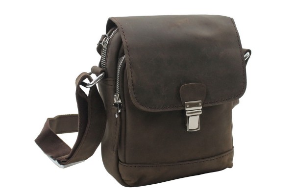 8.5” Cowhide Leather Satchel Shoulder Bag LH09