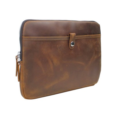 MacBook Pro Sleeve Full Grain Leather Folder LH17. Size 13 in. fit 12 in. MacBook Pro