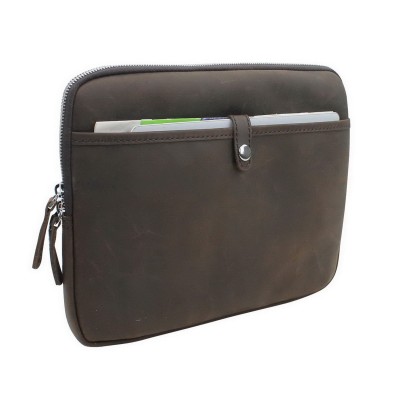 MacBook Pro Sleeve Full Grain Leather Folder LH19. Size 14 in. fit 13 in. MacBook Pro