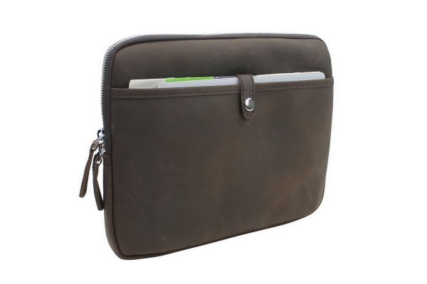 MacBook Pro Sleeve Full Grain Leather Folder LH19. Size 14 in. fit 13 in. MacBook Pro