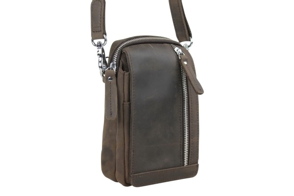 Full Grain Leather Small Shoulder Waist Bag LH40