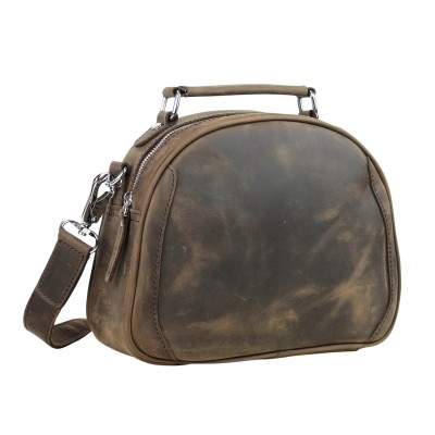 Full Grain Leather Shoulder Bag with Lift Handle LH46