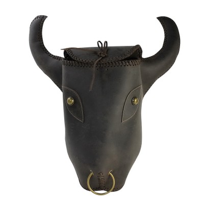 Handmade Full Leather Cowhide Bull Head Backpack LK01