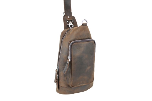 Cowhide Leather Chest Pack Travel Companion LK06