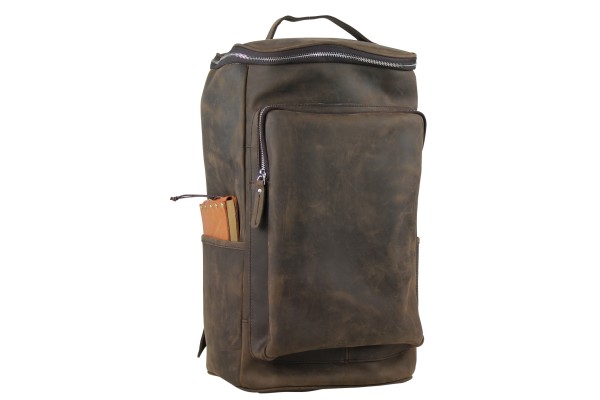 Full Grain Leather Large Roomy Backpack LK20