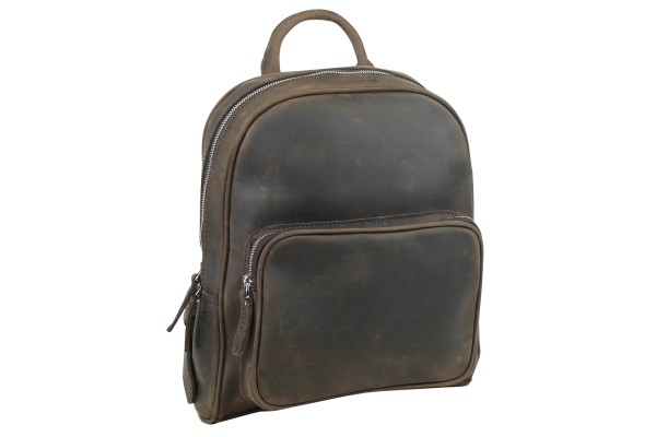 Full Grain Leather Medium Small Backpack LK23