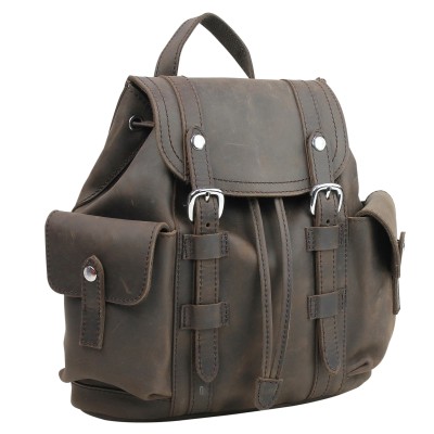 Small Full-Grain Leather Backpack LK26