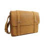 Non Destructible 14 in. Full Leather Heavy Duty Laptop Bag LM02