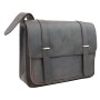 Non Destructible 14 in. Full Leather Heavy Duty Laptop Bag LM02