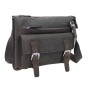 13 in. Cowhide Leather Messenger Shoulder Bag LM04