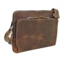 13 in. Cowhide Leather Messenger Shoulder Slim Bag LM06