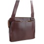 13 in. Cowhide Leather Messenger Shoulder Slim Bag LM06