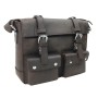 14 in. Cowhide Leather Messenger Shoulder Bag LM07