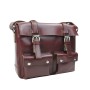 14 in. Cowhide Leather Messenger Shoulder Bag LM07