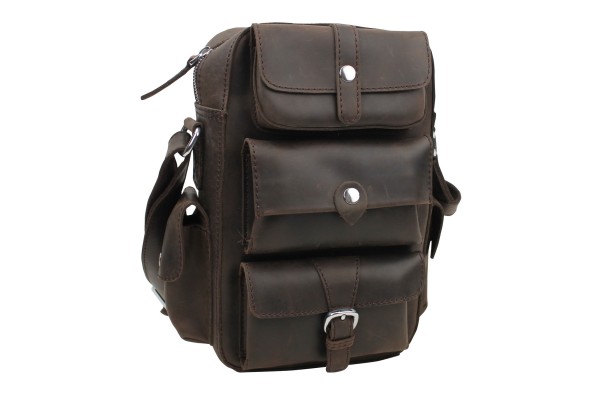 Insect Style Cowhide Leather Messenger Bag LM12
