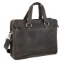 Cowhide Leather Messenger Bag With Luggage Strap Holder LM16