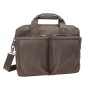 Classic Medium Full Grain Leather Messenger Laptop Bag LM19