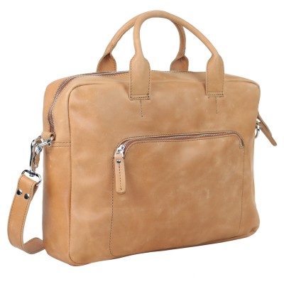 Classic Medium Cowhide Leather Messenger Laptop Bag LM28