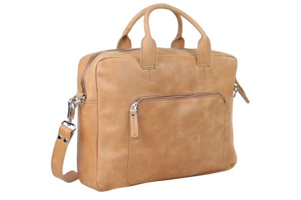 Classic Medium Cowhide Leather Messenger Laptop Bag LM28