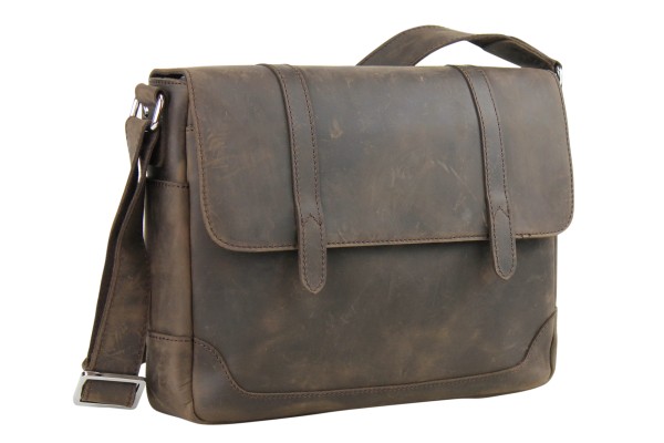 Medium Full Grain Leather Messenger Bag LM32