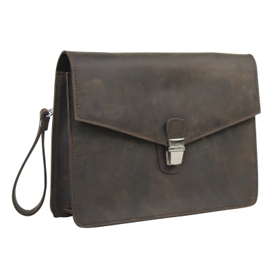 Full Leather Messenger Bag LM38 fit 12 inches MacBook Pro