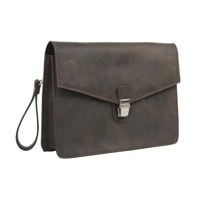 15 in. Full Leather Messenger Bag LM39