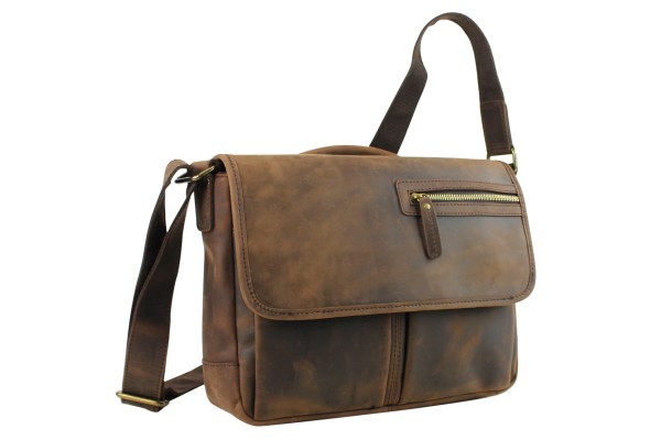 14 in. Casual Messenger Laptop Bag with Top Lift Handle LM44