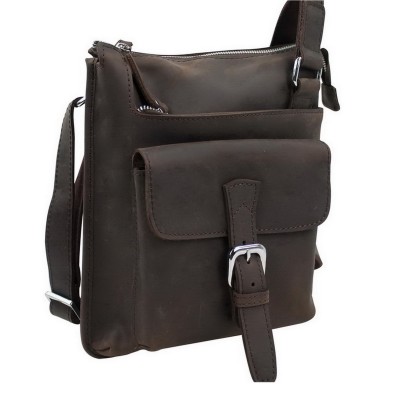 13 in. Cowhide Leather Satchel Bag LS02