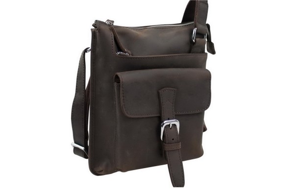 13 in. Cowhide Leather Satchel Bag LS02