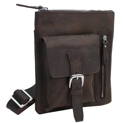10 in. Cowhide Leather Satchel Bag LS06 