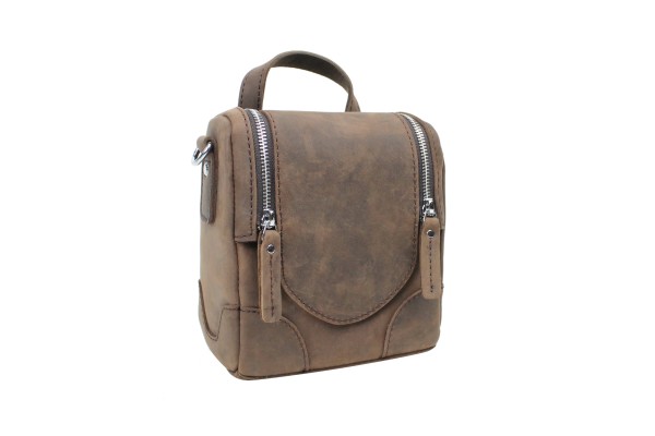 8 in. Cowhide Leather Satchel Bag LS09