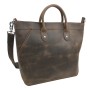 18 in. Large Cowhide Leather Shoulder Bag LS16