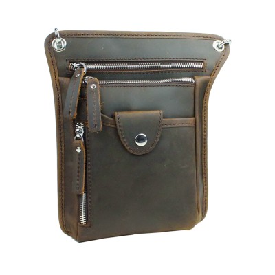 10” Cowhide Leather Cross-Body Shoulder Bag LS19