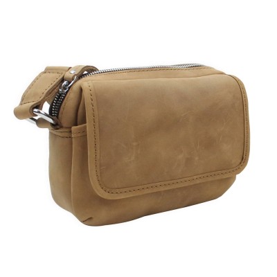 8” Cowhide Leather Shoulder Waist Bag LS25S
