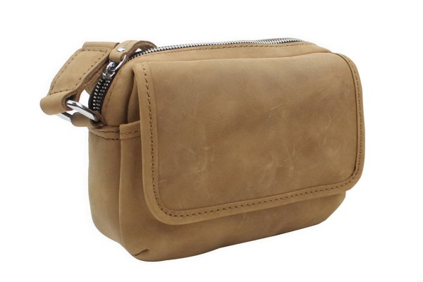 8” Cowhide Leather Shoulder Waist Bag LS25S