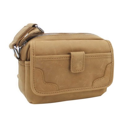 8” Cowhide Leather Shoulder Waist Bag LS26S