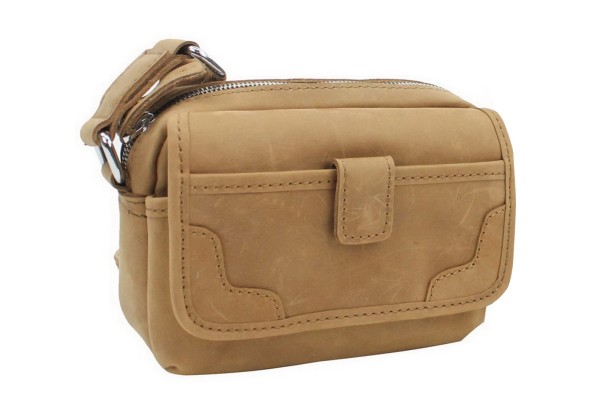 8” Cowhide Leather Shoulder Waist Bag LS26S