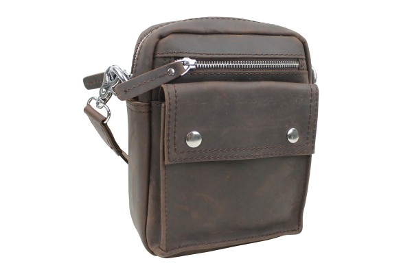 Cowhide Leather Cross-Body Waist Bag LS31