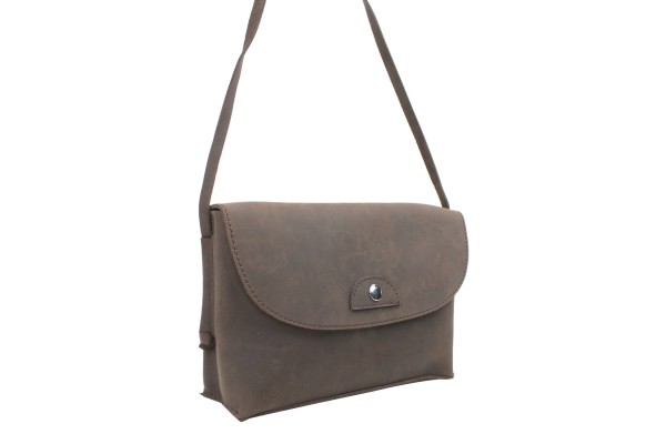 Cowhide Leather Slim Shoulder Bag LS36