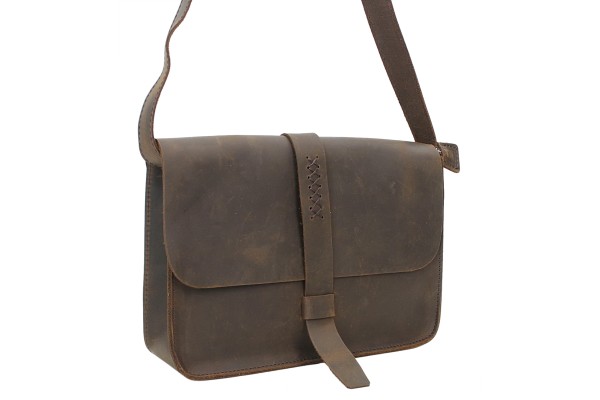 Vintage Leather Full Grain Shoulder Messenger Bag LS39