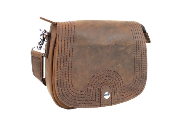 Cowhide Leather Slim Sling Shoulder Bag LS41