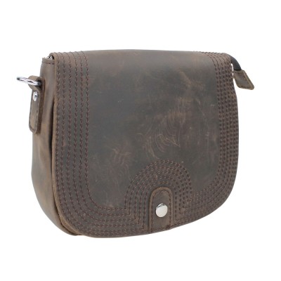 Cowhide Leather Slim Sling Shoulder Bag LS41