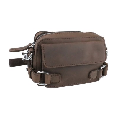 Cowhide Leather Small Shoulder Waist Bag LS42