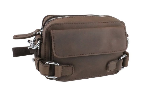 Cowhide Leather Small Shoulder Waist Bag LS42
