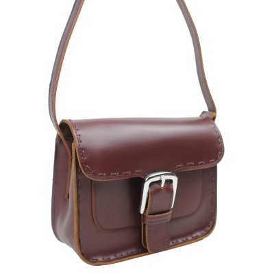 Classic Unique Full Grain Leather Shoulder Bag LS51