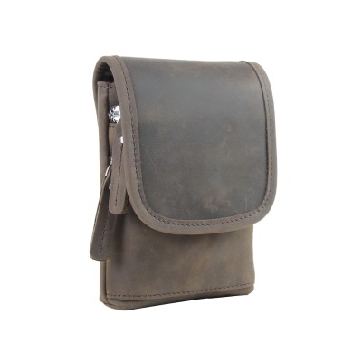 Full Grain Leather Slim Sling Shoulder Bag LS61