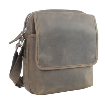 Full Grain Cowhide Leather Shoulder Messenger Bag LS62