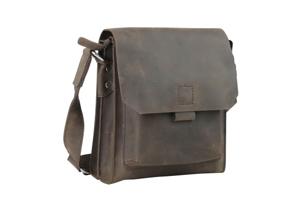 Full Grain Leather Casual Messenger Shoulder Bag LS63